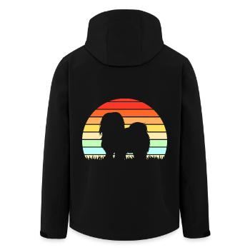 Lhasa Apso Hund - Recycelte Männer Softshell-Jacke von Stanley/Stella - Schwarz - Hinten - AI Model Male 185 light (185cm)