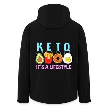 Keto Diet - Men’s Recycled Softshell Jacket by Stanley/Stella - black - Back - AI Model Male 185 light (185cm)