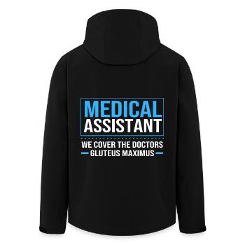 Medical Physician MFA - Men’s Recycled Softshell Jacket by Stanley/Stella - black - Back - AI Model Male 185 light (185cm)