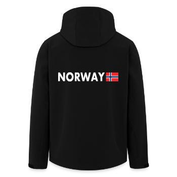 Norwegen flagge - Recycelte Männer Softshell-Jacke von Stanley/Stella - Schwarz - Hinten - AI Model Male 185 light (185cm)