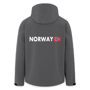 Drapeau de la Norvège - Veste softshell homme en polyester recyclé Stanley/Stella - charbon - Dos - AI Model Male 185 light (185cm)