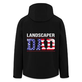 Paysagiste Jardinier Jardinier Jardin - Veste softshell homme en polyester recyclé Stanley/Stella - noir - Dos - AI Model Male 185 light (185cm)