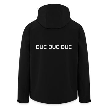 duc duc duc - biker shirt italie italy - Veste softshell homme en polyester recyclé Stanley/Stella - noir - Dos - AI Model Male 185 light (185cm)