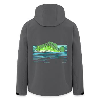 Sunfish Crappie Fish Perch - Men’s Recycled Softshell Jacket by Stanley/Stella - black - Back - AI Model Male 185 light (185cm)