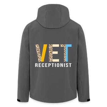 Vétérinaire, Réceptionniste, Vétérinaire, Secrétaire - Veste softshell homme en polyester recyclé Stanley/Stella - noir - Dos - AI Model Male 185 light (185cm)