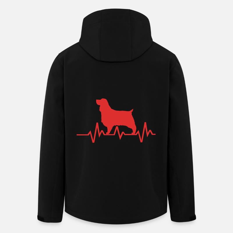 Épagneul springer - Veste softshell homme en polyester recyclé Stanley/Stella - noir