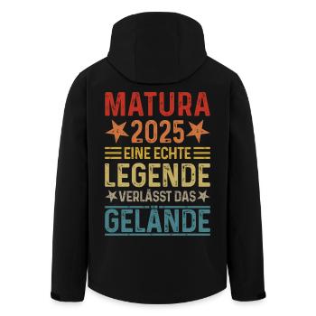 Matura 2025 Eine Legende verlässt das Gelände - Recycelte Männer Softshell-Jacke von Stanley/Stella - Schwarz - Hinten - AI Model Male 185 light (185cm)