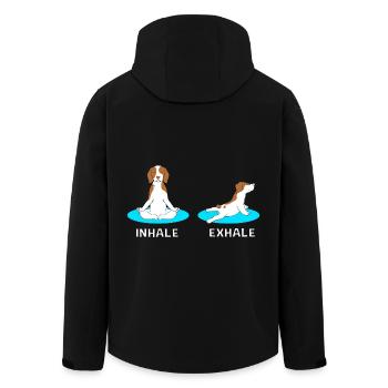 Chien Bretagne Chien Bretagne - Veste softshell homme en polyester recyclé Stanley/Stella - noir - Dos - AI Model Male 185 light (185cm)