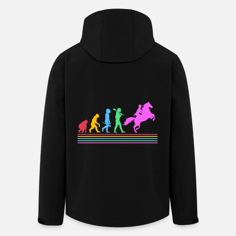 Horse Racing Evolution - Men’s Recycled Softshell Jacket by Stanley/Stella - black