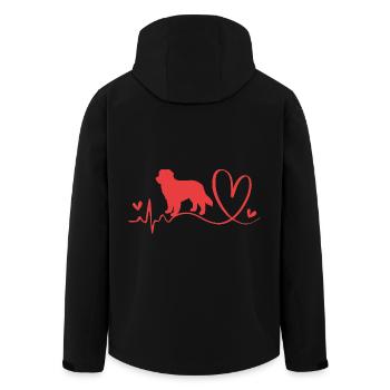 Bernese Mountain Dog - Men’s Recycled Softshell Jacket by Stanley/Stella - black - Back - AI Model Male 185 light (185cm)