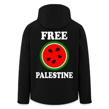 Melon pastèque de Palestine gratuit - Veste softshell homme en polyester recyclé Stanley/Stella - noir - Dos - AI Model Male 185 light (185cm)