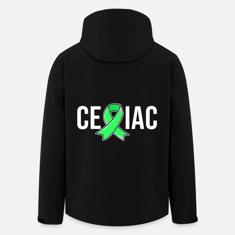 Maladie cœliaque sans gluten - Veste softshell homme en polyester recyclé Stanley/Stella - noir