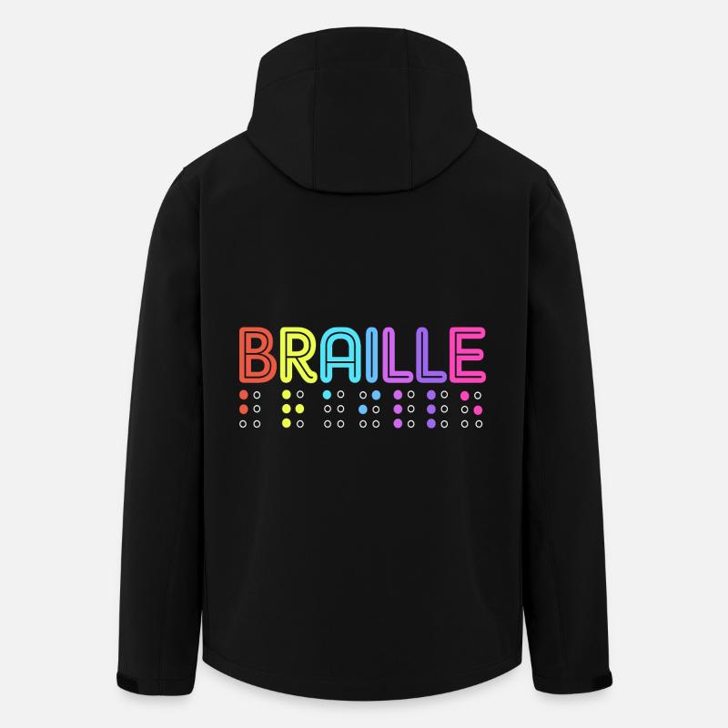 Blindenschrift Braille Blind - Recycelte Männer Softshell-Jacke von Stanley/Stella - Schwarz