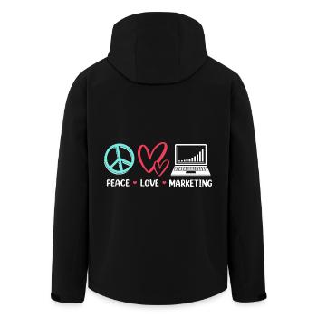 Marketing Manager - Recycelte Männer Softshell-Jacke von Stanley/Stella - Schwarz - Hinten - AI Model Male 185 light (185cm)