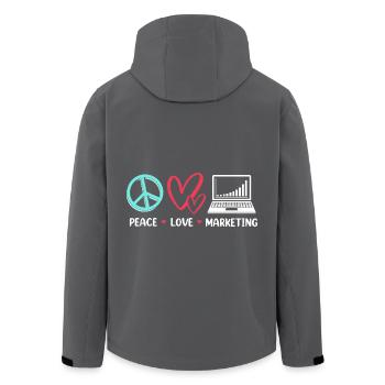 Marketing Manager - Men’s Recycled Softshell Jacket by Stanley/Stella - anthracite - Back - AI Model Male 185 light (185cm)