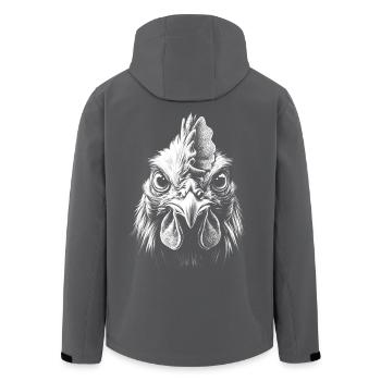 Chicken Portrait Hen Chickens Poultry - Men’s Recycled Softshell Jacket by Stanley/Stella - black - Back - AI Model Male 185 light (185cm)