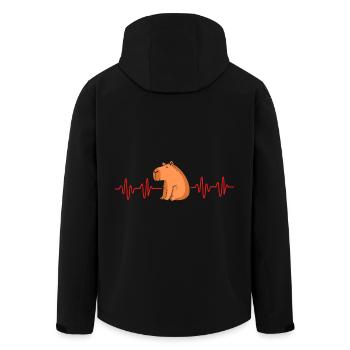 Capibara Capybara - Recycelte Männer Softshell-Jacke von Stanley/Stella - Schwarz - Hinten - AI Model Male 185 light (185cm)