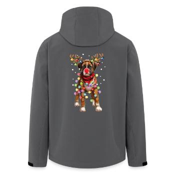 Weihnachten Boxer Hund - lustige Urlaub Welpen Geschenk - Recycelte Männer Softshell-Jacke von Stanley/Stella - Schwarz - Hinten - AI Model Male 185 light (185cm)