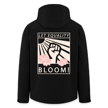 Let Equality Bloom Equality Feminist - Men’s Recycled Softshell Jacket by Stanley/Stella - black - Back - AI Model Male 185 light (185cm)