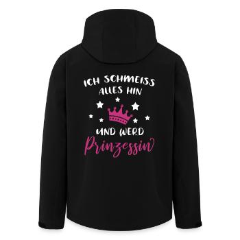 Ich Schmeiß Alles Hin Und Werd Prinzessin Geschenk - Recycelte Männer Softshell-Jacke von Stanley/Stella - Schwarz - Hinten - AI Model Male 185 light (185cm)