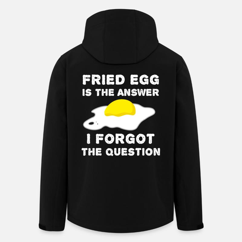 Oeuf au plat drôle - Veste softshell homme en polyester recyclé Stanley/Stella - noir