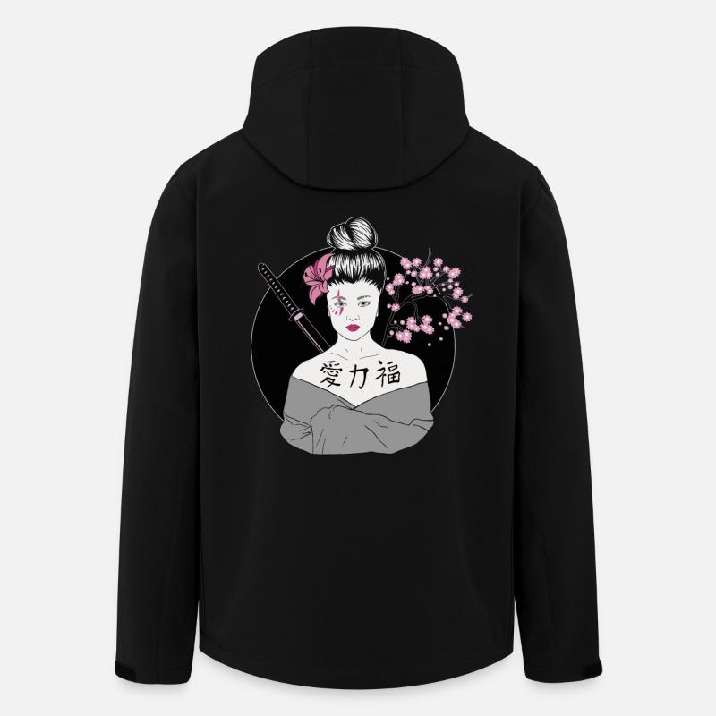Moderne Geisha Japan - Recycelte Männer Softshell-Jacke von Stanley/Stella - Schwarz