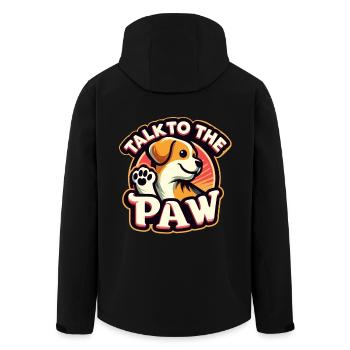 Small Dog Paw Dog Owner Mistress Cute - Men’s Recycled Softshell Jacket by Stanley/Stella - black - Back - AI Model Male 185 light (185cm)