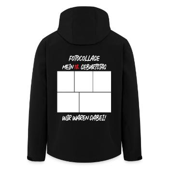 MEiN 18 Birthday - Men’s Recycled Softshell Jacket by Stanley/Stella - black - Back - AI Model Male 185 light (185cm)