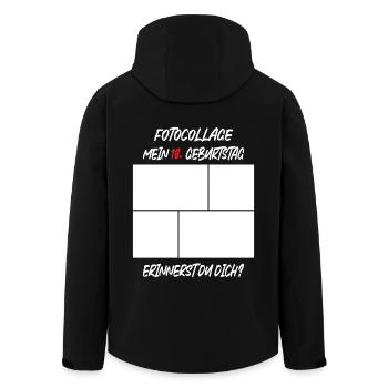 18e anniversaire de MEiN Vous en souvenez-vous ? - Veste softshell homme en polyester recyclé Stanley/Stella - noir - Dos - AI Model Male 185 light (185cm)