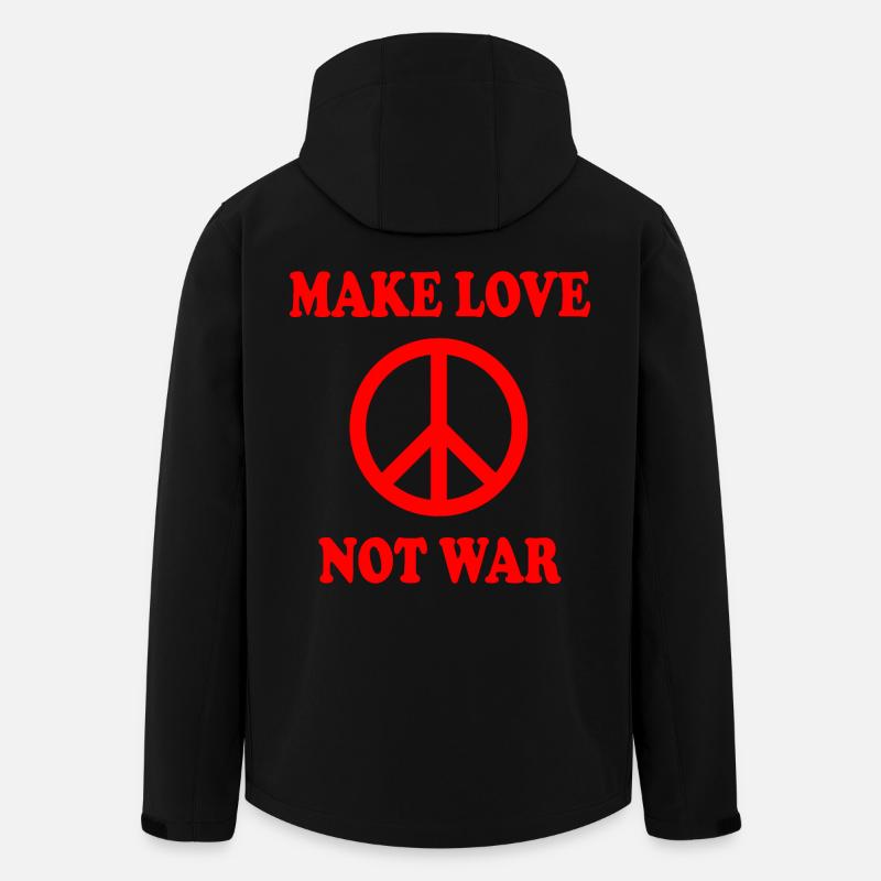 Make love not war - Recycelte Männer Softshell-Jacke von Stanley/Stella - Schwarz