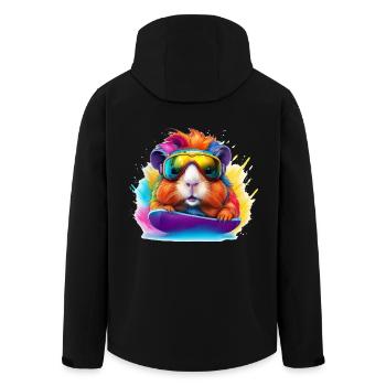 Planche de surf Cool Cobaye - Veste softshell homme en polyester recyclé Stanley/Stella - noir - Dos - AI Model Male 185 light (185cm)