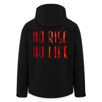 no risc no life - Recycelte Männer Softshell-Jacke von Stanley/Stella - Schwarz - Hinten - AI Model Male 185 light (185cm)