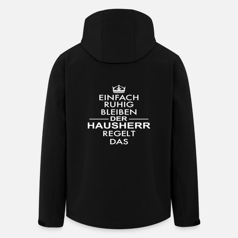 DER HAUSHERR - Recycelte Männer Softshell-Jacke von Stanley/Stella - Schwarz
