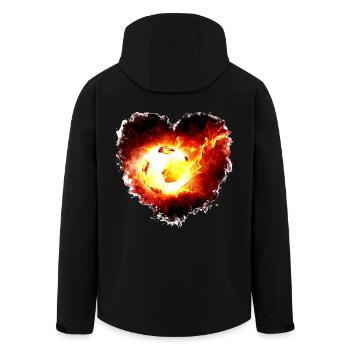 Soccer - Men’s Recycled Softshell Jacket by Stanley/Stella - black - Back - AI Model Male 185 light (185cm)