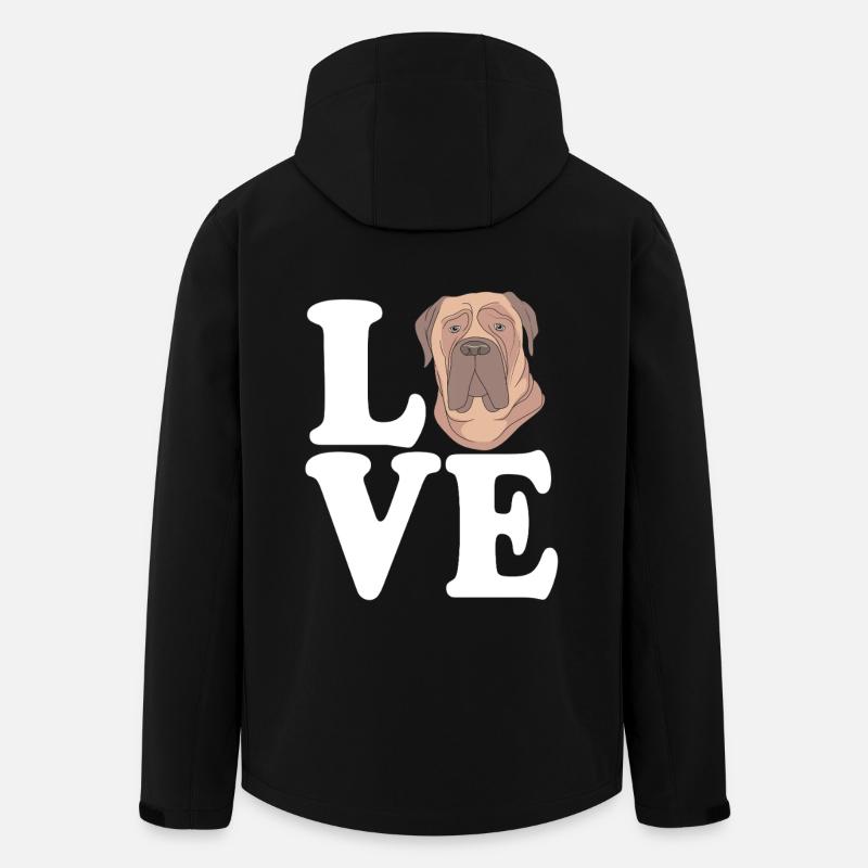 Bullmastiff Dog - Men’s Recycled Softshell Jacket by Stanley/Stella - black