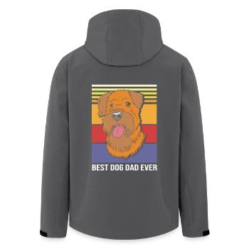 Wheaten Terrier - Men’s Recycled Softshell Jacket by Stanley/Stella - black - Back - AI Model Male 185 light (185cm)