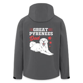 Pyrenäenhund - Recycelte Männer Softshell-Jacke von Stanley/Stella - Schwarz - Hinten - AI Model Male 185 light (185cm)