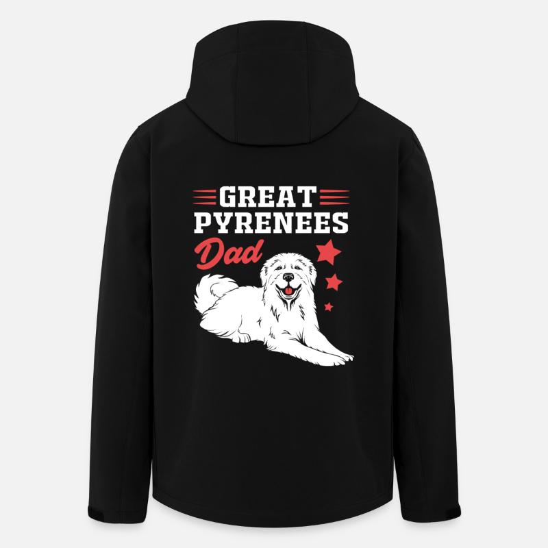 Chien des Pyrénées - Veste softshell homme en polyester recyclé Stanley/Stella - noir
