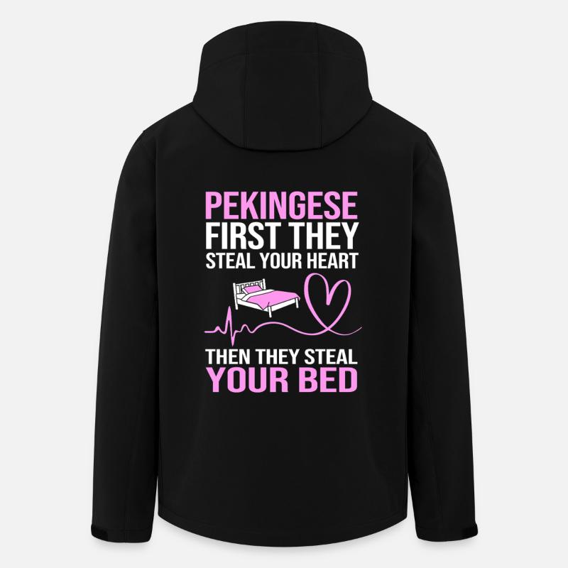 Pekinese Hund - Recycelte Männer Softshell-Jacke von Stanley/Stella - Schwarz