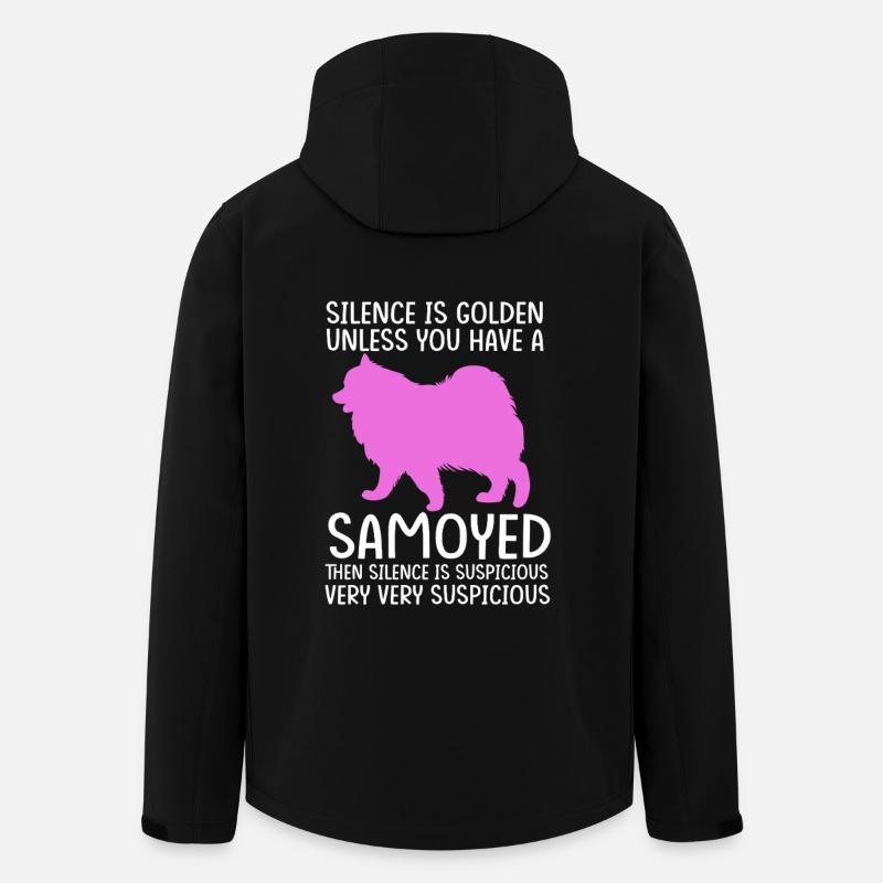 Samoyed Dog Samoyed - Men’s Recycled Softshell Jacket by Stanley/Stella - black