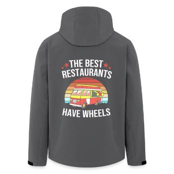 Snack Food Truck - Men’s Recycled Softshell Jacket by Stanley/Stella - black - Back - AI Model Male 185 light (185cm)