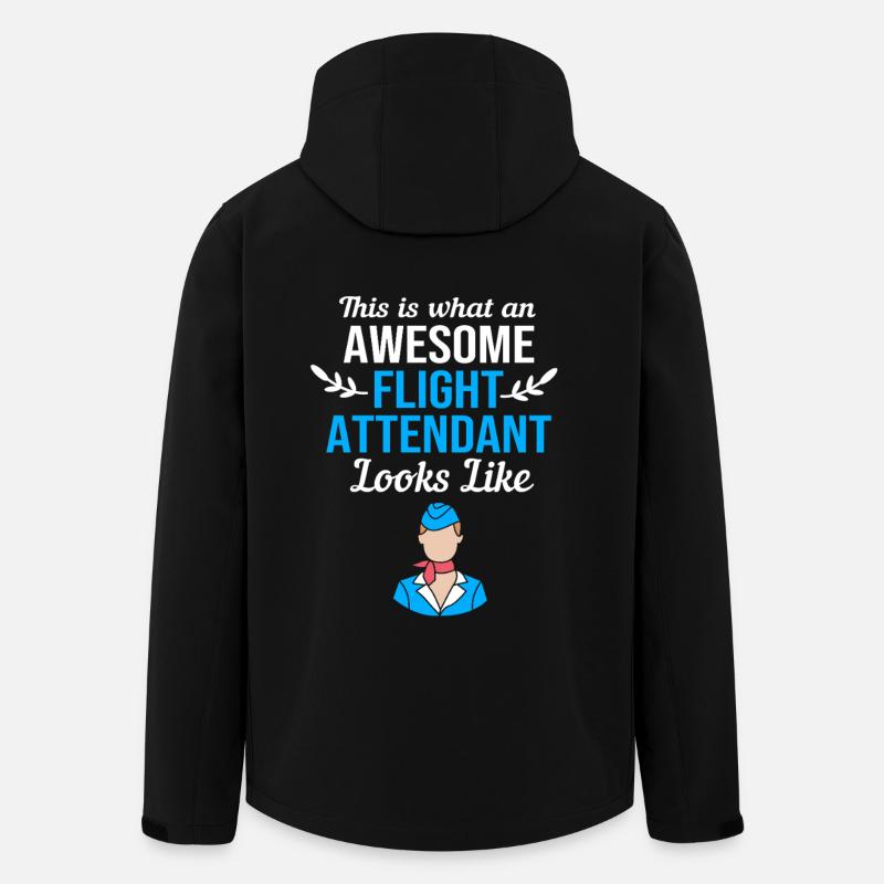 Flight Attendant Stewardess - Men’s Recycled Softshell Jacket by Stanley/Stella - black