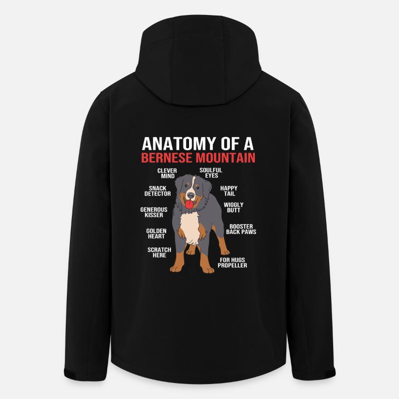 Bernese Mountain Dog - Men’s Recycled Softshell Jacket by Stanley/Stella - black