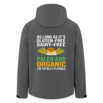 Glutenfrei Gluten - Recycelte Männer Softshell-Jacke von Stanley/Stella - Schwarz - Hinten - AI Model Male 185 light (185cm)