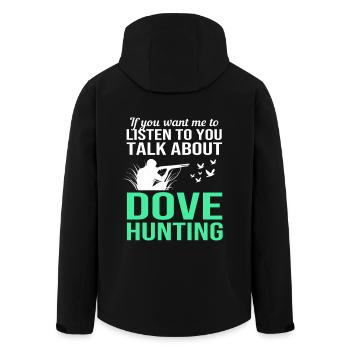 Pigeon Hunt Hunting Hunters - Men’s Recycled Softshell Jacket by Stanley/Stella - black - Back - AI Model Male 185 light (185cm)