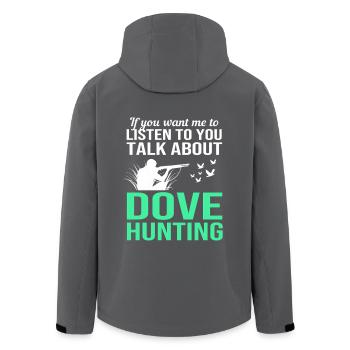 Pigeon Hunt Hunting Hunters - Men’s Recycled Softshell Jacket by Stanley/Stella - black - Back - AI Model Male 185 light (185cm)