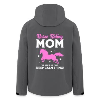 Horse Racing Mom Mom - Men’s Recycled Softshell Jacket by Stanley/Stella - black - Back - AI Model Male 185 light (185cm)