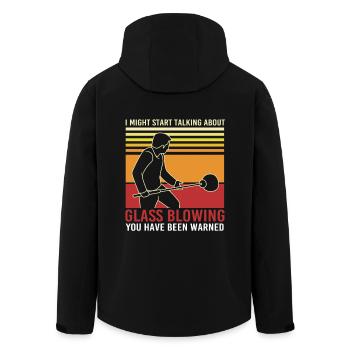 Glas Glasbläser - Recycelte Männer Softshell-Jacke von Stanley/Stella - Schwarz - Hinten - AI Model Male 185 light (185cm)
