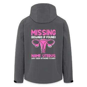 Ovarian Hysterectomy Uterus Uterus - Men’s Recycled Softshell Jacket by Stanley/Stella - black - Back - AI Model Male 185 light (185cm)