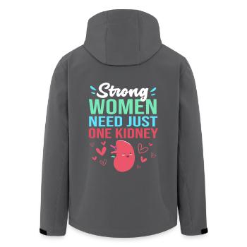 Nierenspender Spender Niere - Recycelte Männer Softshell-Jacke von Stanley/Stella - Schwarz - Hinten - AI Model Male 185 light (185cm)